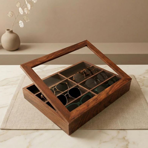 Caja de Madera para Coleccionistas de Relojes con Interior de Terciopelo, Solución de Almacenamiento y Exhibición de Relojes, Caja de Madera para Relojes con Cajón para Joyas - Product Image 2