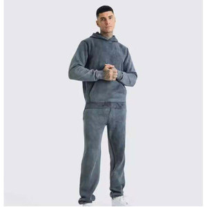Survêtement Homme Délavé à l'Acide – Meilleur Prix – Respirant – Idéal Gym et Course – Nouveau Style – Sweat-shirt Vintage Délavé à l'Acide - Product Image 1
