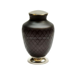 Urnes crématoires pour adultes en émail blanc de style américain pour les humains, urnes métalliques et bocaux - Product Image 6