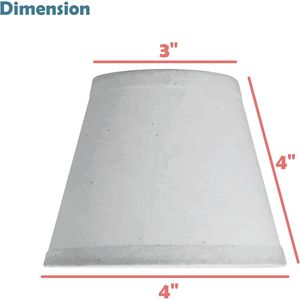 Set di 2 Paralumi Bianchi per Lampadario a Clip Empire, 3 Pollici in Alto x 4 Pollici in Largo x 4 Pollici di Altezza Inclinata - Product Image 2