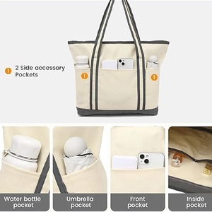 Nueva Bolsa Ecológica 2026, Bolsa de Compras Reutilizable de Lona de Algodón Resistente, Bolso de Mano Elegante para Uso Diario - Product Image 3