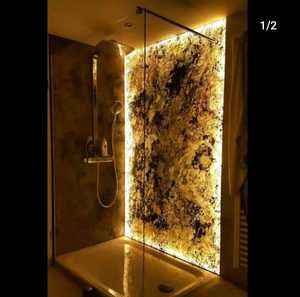 Exclusive Natural Marble Stone Veneer Ice Black <b>Sheet</b> Flexible Shone Wall Panel Floor <b>Tile</b> Safe Use Villa Home - Product Image 2