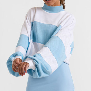 Sudadera para mujer al por mayor con tela de calidad para uso casual y al aire libre, sudaderas con cuello simulado para mujer - Product Image 4