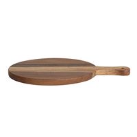 Rustieke ronde houten kaas- en broodbord - 1,3 cm dik, met messenhouder, vaatwasserbestendig, niet-toxisch