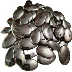 ที่มีคุณภาพสูงได้รับการรับรอง IGI หินควอตซ์หลวมคริสตัลพลอยธรรมชาติสีทองไพไรต์ขัดเรียบเนียนเอฟเฟกต์แสงสำหรับเครื่องประดับ - Product Image 2