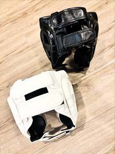 Guantes de boxeo de alta calidad con cordones, protector contra golpes y casco de boxeo Hg18 Pro, conjunto de cuero genuino para competición de boxeo. - Product Image 6