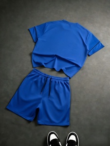 L ow Price Mens Summer Shirt and Short Set Tracksuit 100% Cotton T Shirt and Mesh Shorts Set Men Wear T Shirt With Shorts - Product Image 5