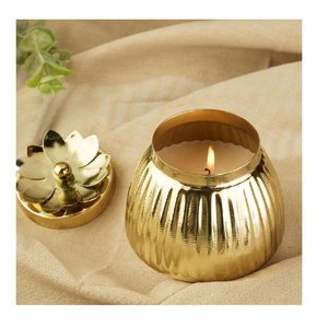Hot Selling <b>Gold</b> <b>Candle</b> Jar Available Round <b>Candle</b> Jar <b>Candle</b> Making Jar Decorative <b>Candle</b> Jar With Lid in Wholesale Price - Product Image 5