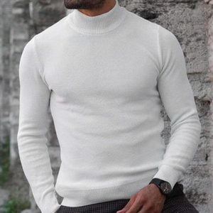 Fashionable Mens Turtle High Neck Fashionwear High Quality Quick Stylish Design Pullover Streetwear Knitted Long Sleeve Apparel - Product Image 5