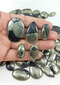 Piedra Preciosa Natural de Pirita Dorada Apache de Alta Calidad, Cristal en Forma Mixta, Cabujón de Piedra Preciosa, Cristal Curativo, Cabujón de Todas las Formas - Product Image 4