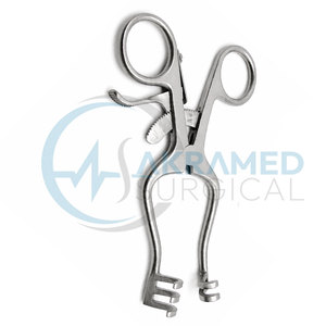 Retracteur Weitlaner certifié CE, 10 cm, 2x3 pointes acérées, en acier inoxydable, instrument chirurgical réutilisable pour la fixation des plaies - Product Image 5