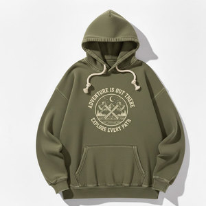 Sweat à capuche pour homme en coton 100% - Tissu polaire doux, chaud, respirant et confortable - Coupe classique pour un usage quotidien décontracté - Product Image 4