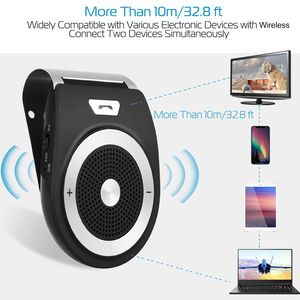 Kit Vivavoce Wireless V4.1 per Auto con Ricevitore Audio Bluetooth, Chiamate a Mani Libere e Lettore Musicale per Parasole - Product Image 3