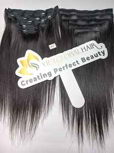 Vietglobalhair Haute Qualité Personnalisé Couleur Soyeux Vague Droite Clip-in Extensions de Cheveux Vierge Qualité Cambodgienne Fabriqué Vietnam - Product Image 4