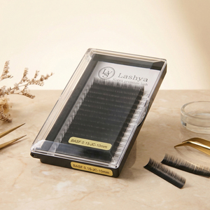 ขนตาปลอมแบบเส้นต่อเส้น Lashya ความหนา 0.15/0.20  แบรนด์ส่วนตัว สีดำด้าน ขนมิงค์เทียม - Product Image 2