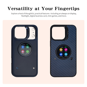 Funda Electrónica Inteligente con Pantalla Redonda y Patrón de Cobertura Total – Antigolpes con Soporte para iPhone 15 17 - Product Image 1