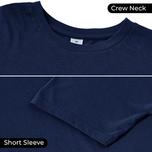 เสื้อยืดคอตตอนผสมผสานสำหรับผู้ชาย คอกลม เนื้อผ้านุ่มพิเศษ ทรงแอธเลติก เสื้อยืดแขนสั้นสีพื้นลำลองสำหรับผู้ชาย - Product Image 5
