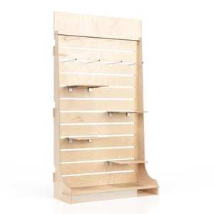 Présentoir en bois 92x165 avec étagères et crochets présentoir en bois pour exposition - Product Image 6