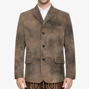 Veste traditionnelle bavaroise pour hommes, style alpin Janker, respirante, pour activités hivernales en plein air, en laine Loden de qualité supérieure - Product Image 5