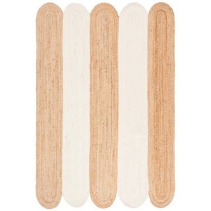 Tapis moderne en jute à poils plats anti-fatigue, écologique, à motif floral tressé Long Patta, fabriqué à la machine, avec envers en jute, pour usage domestique - Product Image 1