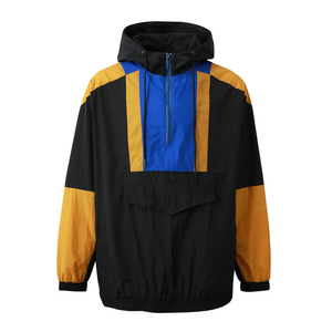 Veste coupe-vent Mason à demi-zip, grande taille, imperméable, légère, à capuche, respirante, avec doublure en maille et poche avant - Product Image 1