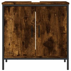 Mueble de Baño Mediano con Lavabo en Madera de Roble Ahumado para Muebles de Baño - Product Image 5