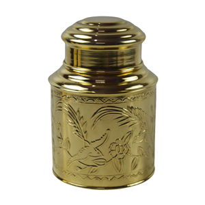 Brass Storage <b>Tea</b> Coffee Sugar <b>Box</b> with Knob Lid Stylish Royal Metal Shiny Dry Fruits Container Candy Storage Bins and Container - Product Image 1