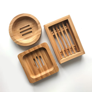 Support rond en bambou pour savon et shampoing, décoration naturelle en bois pour cuisine et salle de bain - Product Image 4