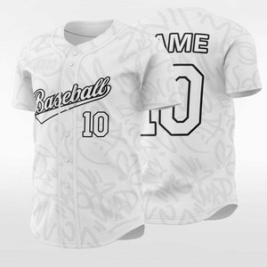 Maillot de baseball sublimé respirant en gros, entièrement imprimé, pour équipes adultes de softball et de baseball - Product Image 1