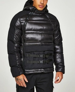 Veste matelassée d'hiver personnalisée avec fermeture éclair sur le côté rembourrée veste utilitaire Streetwear à la mode - Product Image 4