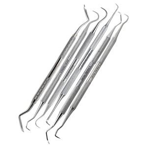 Professional 6 Pieces Dental Tartar Scraper Tool Kit | Double Ended Plaque Remover & Tooth Cleaning Pick Set for Home Use - Product Image 1