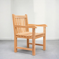 Chaises de salle à manger en teck pour extérieur, vente en gros directe d'usine, chaises de restaurant commerciales robustes, mobilier de jardin de luxe