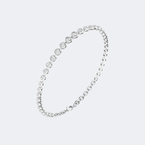 Pulsera de tenis con diamantes graduados de 1.091 quilates de peso total, engastados en bisel redondo - Product Image 5