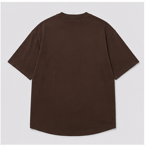 Camiseta de Manga Corta para Hombre, Cuello Redondo, Algodón Peinado Color Chocolate, Talla Grande, Personalizada, MTS-OVR-0029 - Product Image 2