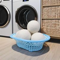 Boules de séchage en laine mérinos biologique faites à la main de qualité supérieure, disques de lavage écologiques réutilisables, emballage personnalisé pour un soin doux des tissus