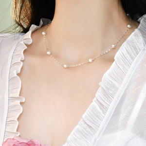 Collar de Perlas de Agua Dulce Wenchi Starry Sky, Diseño Versátil, Moderno, Sencillo y Atmosférico, Estilo Personalizado, Tendencia INS - Product Image 1