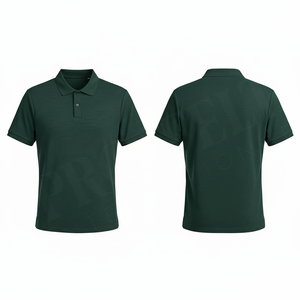 Polo de qualité supérieure, uni, à manches courtes, respirant, en coton mélangé, coupe ajustée, chemise décontractée tendance pour l'été - Product Image 2