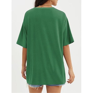 Camiseta Unisex Oversize de Cuello Redondo, Color Sólido, Manga Corta, Hombros Caídos, Corte Holgado, 100% Algodón Jersey, Transpirable y Ecológica - Product Image 5
