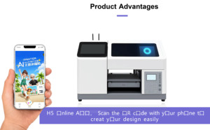 Mini Impresora de Inyección de Tinta UV A5 XP600 con Función de Escaneo de Códigos <span class=keywords><strong>QR</strong></span> por Aplicación, Adecuada para Impresión Digital Automática en Carcasas de Teléfono Móvil - Product Image 6