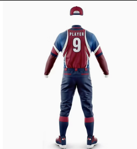 Ensemble uniforme de baseball Dingers pour hommes, maillot sublimé à manches longues, pantalon avec fermeture à boucle, tissu polyester respirant, coupe athlétique - Product Image 4