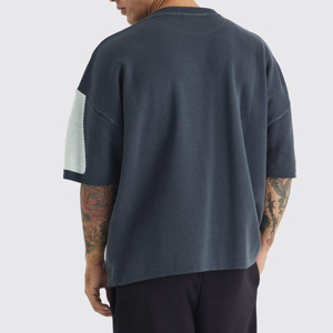 เสื้อยืดผู้ชายไซส์ใหญ่สั่งทำขายส่ง พิมพ์โลโก้ ผ้าฝ้าย 100% เสื้อยืดพลัสไซส์ เสื้อยืดคนตัวใหญ่และสูง เสื้อยืดทรงหลวม - Product Image 2
