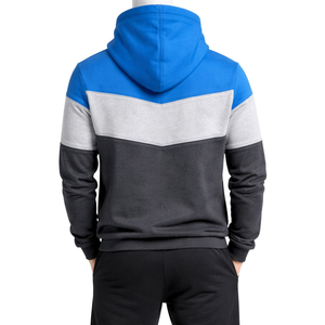Sudadera con Capucha para Hombre, Diseño Color Block, Corte Regular, Algodón y Poliéster, Felpa Francesa, Transpirable, Informal, Deportiva, para Otoño, con Bolsillos - Product Image 2