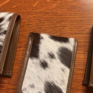 Portefeuille pour homme en cuir de vachette façonné à la main, RFID, fin, avec pince à billets et huit emplacements - Product Image 3