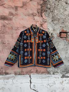 Chaqueta de terciopelo bordada estilo bohemio súper fino indio, abrigo de lujo, chaqueta artesanal Suzani - Product Image 4