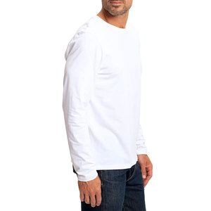 T-shirts à manches longues pour hommes, coupe décontractée, 100% coton, poids lourd 240 GSM, couleur unie, col rond, haute qualité - Product Image 6