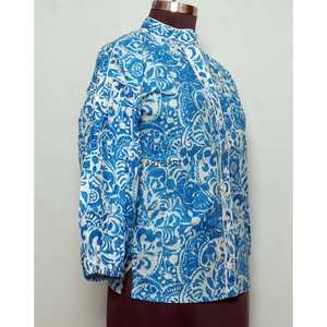 Blusa de Algodón de Manga Corta con Estampado Floral Casual Vintage para Mujer, con Cierre de Botones, Ecológica y de Secado Rápido - Product Image 4