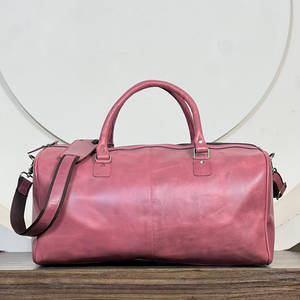 Sacs de voyage de grande capacité en cuir de vachette artisanal, style western, avec concho turquoise, pour les voyages d'une nuit ou de week-end - Product Image 5