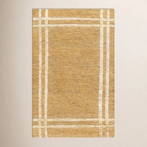 Minimalistic design Scalloped <b>Runner</b> rug for Meditation made of 100% Natural Jute fibers Custom Area Rugs from India - Product Image 1