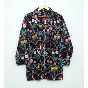 Conjunto de Pijama con Estampado Floral para Mujer, Ropa de Dormir de Algodón, Pantalones de Pijama para Mujer, Camisas de Manga Larga, Pijama Combinado - Product Image 3