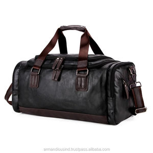 Sac de voyage de luxe en cuir véritable pour l'extérieur avec couleur et logo personnalisés, service OEM de haute qualité pour hommes, sacs de voyage à fermeture - Product Image 4